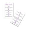 Brow Lamination Aftercare Card | 50 Pack | 2x3.5 inches Business Card Size | Starter Lift Kit At Home DIY Brow Lift and Tint | Snatched Brows White with Purple Design view 1