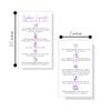 Brow Lamination Aftercare Card | 50 Pack | 2x3.5 inches Business Card Size | Starter Lift Kit At Home DIY Brow Lift and Tint | Snatched Brows White with Purple Design view 2