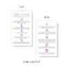 Brow Lamination Aftercare Card | 50 Pack | 2x3.5 inches Business Card Size | Starter Lift Kit At Home DIY Brow Lift and Tint | Snatched Brows White with Purple Design view 3