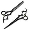 Black Dragon 6.0 inch Professional Dragon Handle 440C Salon Hair Cutting Scissor - Hairdressing Thinning Shears- Perfect for Barber and Home Use (Scissors set) view 3