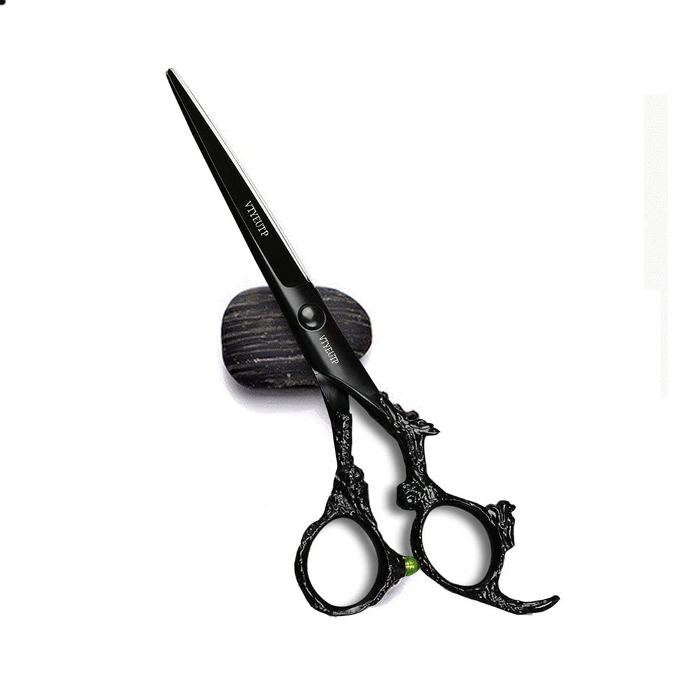 6.0 inch Hair Cutting Scissors Professional Black Dragon Handle 440C Salon Hair Cutting Shears - Hairdressing Cutting Shears- Perfect for Barber and Home Use 1PC