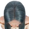 12"Blue Wig Silky Straight Human Hair Wigs Brazilian Remy Hair 150% density light Blue Middle Part Human Hair Wigs For Women 13X4 Middle Part Lace Front Wigs for Women view 4