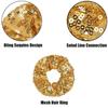 12 Pcs Gold Sequin Scrunchies Bridesmaid Scrunchy Elastics Ponytail Holders Hair Wrist Ties Bands Cloth Scrunchies for Show Gym Dance Party Club Girl Women view 3