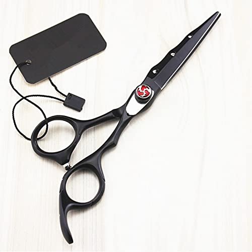 Hair Cutting Scissors, Professional Japan 440c 6 inch Black hair cutting scissors haircut thinning barber makas haircutting shears Hairdresser scissors BY ZZYY (Color : Cutting)