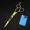Hair Cutting Scissors, Japan 440c 5.5 & 6 inch gold hair scissors haircut thinning barber hair cutting shears Hairdresser scissors BY ZZYY (Color : 5.5 inch cutting) view 1