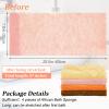 4 Pieces African Net Bath Sponge African Exfoliating Long Net Sponge Exfoliating Shower Body Scrubber Skin Smoother for Daily Use(Orange, Brown, Cream, Peach, 25.6 x 7.9 inch) view 3