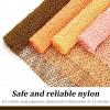 4 Pieces African Net Bath Sponge African Exfoliating Long Net Sponge Exfoliating Shower Body Scrubber Skin Smoother for Daily Use(Orange, Brown, Cream, Peach, 25.6 x 7.9 inch) view 4
