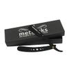 Metaleks Professional Straight Single Edge Shaving Razor, Black Matt Powder Coated, Leather Travel Pouch Included view 2