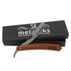 rofessional Straight Edge Razor Stainless Steel Razor with wooden handle Close Shaving Men's Manual Shaver view 3