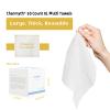 Charmyth Disposable Face Towels XL 50 Count 10"x12" Extra Thick & Ultra Soft Degradable Makeup Remover Dry Wipes, Facial Tissue Face Wipes for Women Cleansing view 2