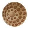 3 Layers Essential Oil Storage Turntable Natural Solid Wood Handmade Rotating Essential Oil Display Rack D5CMx1 D2.1CMx8 D3CMx30 Height 13cm view 2