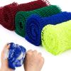 4 Pieces African Net Bath Sponge African Exfoliating Long Net Sponge Exfoliating Shower Body Scrubber Skin Smoother for Daily Use(Red, Dark Green, Blue, Yellow, 25.6 x 7.9 inch) view 4