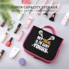 FunnyStar Lacrosse Goal Toiletry Bag With Hanging Hook Makeup Cosmetic Tote Bag Organizer For Travel Gym Bathroom view 4