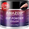 Dip Powder Nude Pink Color, 2 Ounce/ 56 Gram, AMAZDIP Dipping Powder Nail System for French Nail Art Design Salon/DIY at Home view 1