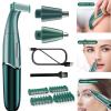 Electric Shaver Bikini Trimmer, Wet & Dry Rechargeable Cordless Painless Electric Razor for Women, LED Display Nose Hair Trimmer 3 in 1 Grooming Kit (Green) view 2