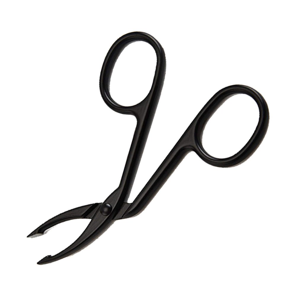 Eyebrow Scissors Tweezers, Stainless Steel Elbow Eyebrow Tweezers Pliers Clip, Flat Tip Eyebrow Removal Scissors, Straight Pointed Eyebrow Plucking Makeup Tool for Trimming Eyelash Extensions Eyebrow