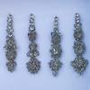 12 Silver Crystal Bindi Bridal face Jewels Forehead Tika Indian Bindis for women bindi Indian multicolor round long small gold (Long 12 bindi - Silver color) view 2