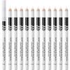 Ruluti 12 Pcs Eye Liner Pencil Natural Matte Eyeliners Makeup Tool Hypoallergenic Soft Crayon Pencils White view 1