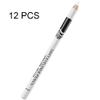 Ruluti 12 Pcs Eye Liner Pencil Natural Matte Eyeliners Makeup Tool Hypoallergenic Soft Crayon Pencils White view 3