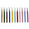 Eyelash Extension Tweezers ESD-15 Stainless Steel Tweezers, Used for Eyelash Extension, Manual Calibration Elbow Tweezers (Color-Plated Blue) 1pcs view 3
