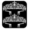 2 Pack Silver Crystal Crowns Tiara for Women, Girls Elegant Princess Rhinestone Crown with Combs, Bridal Wedding Headbands Prom Birthday Party Halloween Hair Accessories Jewelry Gifts for Women Girls view 1