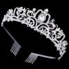 2 Pack Silver Crystal Crowns Tiara for Women, Girls Elegant Princess Rhinestone Crown with Combs, Bridal Wedding Headbands Prom Birthday Party Halloween Hair Accessories Jewelry Gifts for Women Girls view 2