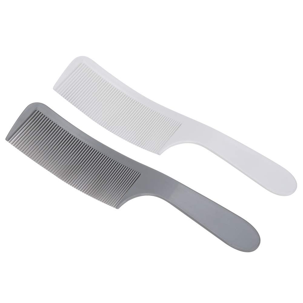 Curved Barber Clipper Comb, 2 Pack Blending Comb Heat with Plastic for Men, Detangling Hair Brush for Curly Dry Wet Long Thick Hair