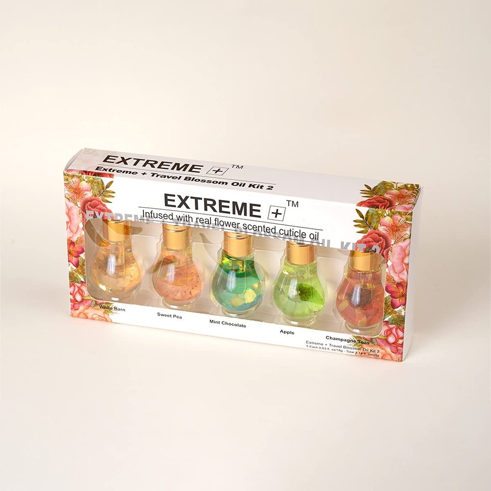 EXTREME + Travel Blossom Oil Kit with Dropper, 5 Pcs, 0.6 oz each, Kit 2