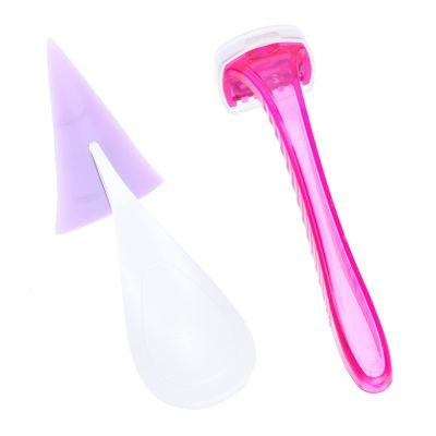 Women's Electric Shavers Bikini Trimmer Shaver Razors: Women Hair Triangle Shape Bikini Privates Shaving Stencil Female Privates Area Intimate Shaping Tool Electric Body