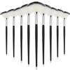 9 Pieces Facial Fan Mask Brushes, Soft Facial Applicator Brushes Tools for Peel Glycolic Makeup for Mud Cream(Black and Silver) view 1