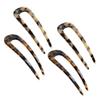 Beaupretty 4pcs U-shaped Hair for Elegant Updos Hair Sticks Clips for All Types Chic Watercolor for Stylish Buns and Chignons view 1