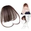 Blunt Bangs Natural Air Bangs Clip On Hair Extension Fake Fringe Front Straight Fake Hairpiece Black Brown4# view 1