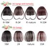 Blunt Bangs Natural Air Bangs Clip On Hair Extension Fake Fringe Front Straight Fake Hairpiece Black Brown4# view 3