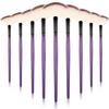 9 Pieces Facial Fan Mask Brushes, Soft Facial Applicator Brushes Tools for Peel Glycolic Makeup for Mud Cream(Purple) view 1