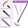 9 Pieces Facial Fan Mask Brushes, Soft Facial Applicator Brushes Tools for Peel Glycolic Makeup for Mud Cream(Purple) view 3