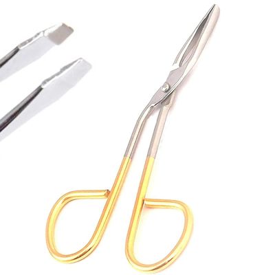 AAProTools Perfectweeze Slant Tip Tweezer, with Easy Scissor Handle Gold