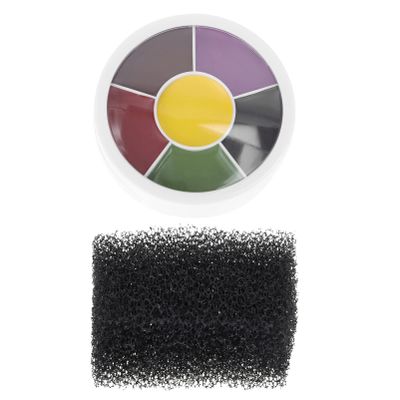 Beaupretty 1set Halloween Face Paint Pigment Kit Fast Drying Oil Colors Sponge for Creative Makeup Safe for Skin for Halloween Parties and Cosplay