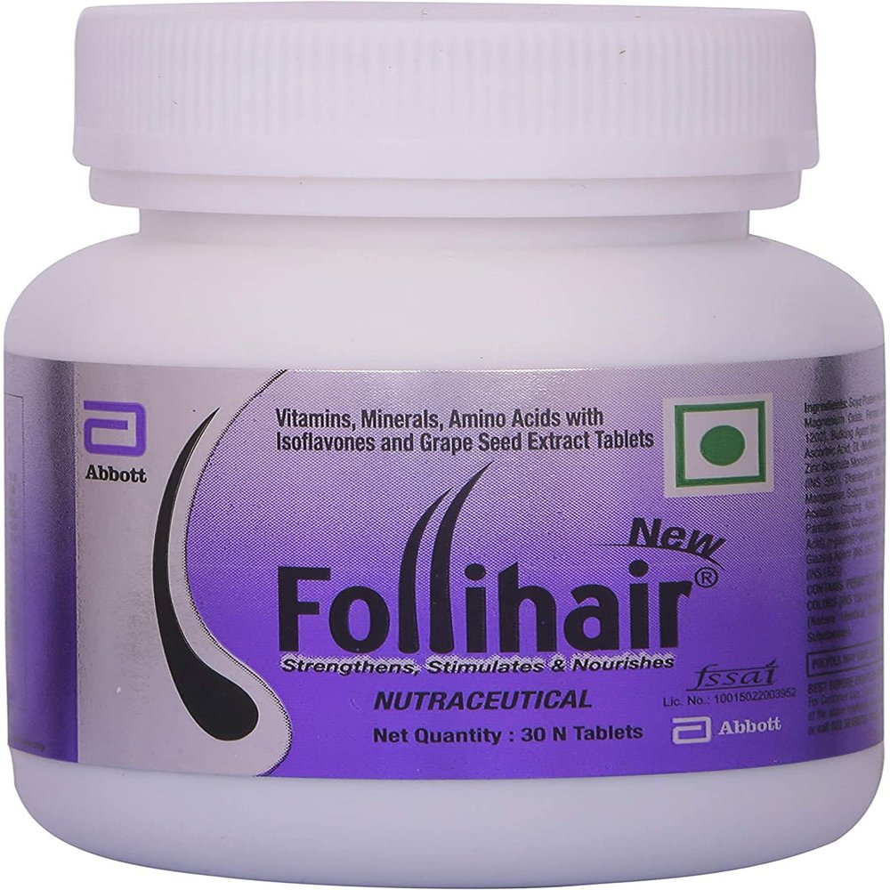 Planet07 Folli Hair Tablets Hair Fall Control 30 Tablets Hair Care Folli Hair Pack of 2 Reduce Hair Fall