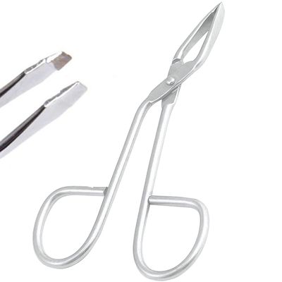 AAProTools Professional Scissor Handle Tweezers (Straight Flat Tip, Matte Finish)