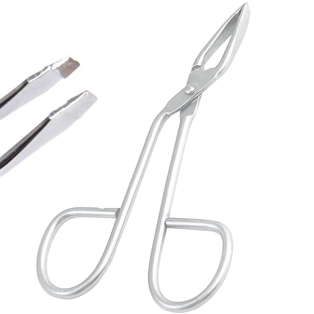 AAProTools Professional Scissor Handle Tweezers (Straight Flat Tip, Matte Finish)