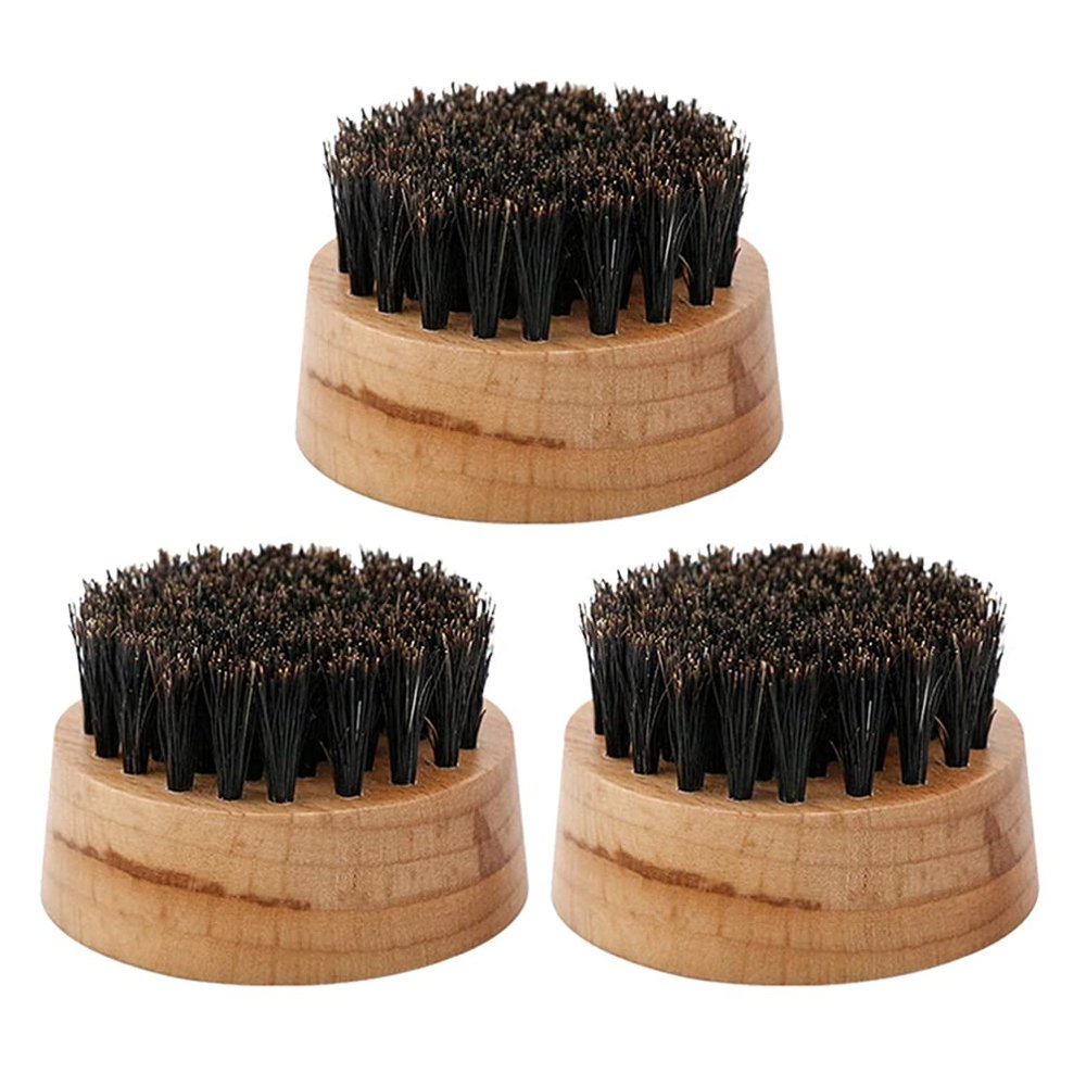 Beaupretty 3pcs Boar Bristle Beard Brush for Men Premium Beard Grooming Tool for Easy Care and Styling Moisture-resistant and Design for Travel and Home Use