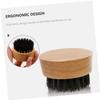 Beaupretty 3pcs Boar Bristle Beard Brush for Men Premium Beard Grooming Tool for Easy Care and Styling Moisture-resistant and Design for Travel and Home Use view 2