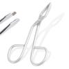 AAProTools Professional Salon Tweezers With Easy Scissor Handle, The Best Precision Eyebrow Tweezers Men/women; Portable Beauty Tools For Facial Hair, Ingrown Hair, Blackhead; Silver view 1