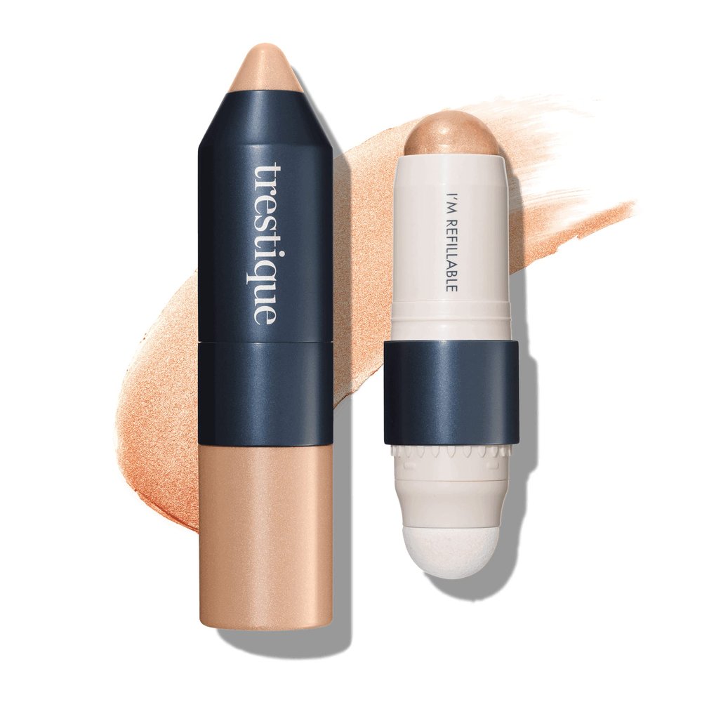trestique Highlight Stick, Illuminator Makeup For Face, Highlighter Makeup Stick, Face Highlighter Bronzer - Refillable