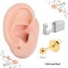 2Pcs Disposable Sterile Unit Ear Nose Stud Piercing Gun Piercer Tool Machine (3mm Gold Ball) view 2