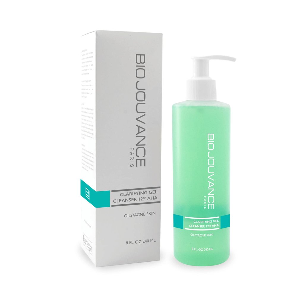 Bio Jouvance - Clarifying Gel Cleanser 12% AHA 8oz / 240ml - Face Skin Care Treatment