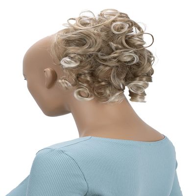 CAISHA Jumbo Hairpiece Scrunchy Updo Voluminous Curly Messy Bun Red Blonde Mix G20L