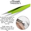 SIVOTE Lash Tweezers for Eyelash Extensions, Hand Calibrated Straight & Curved Tip, Pack of 2, Green view 3
