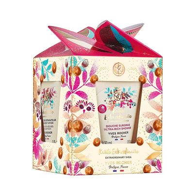Yves Rocher ? Extraordinary Shea Body Care Collection Gift Set ? Scrub, Shower Gel, Lotion