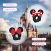 Styla Hair 2pk Mouse Ear Scrunchies for Kids Velvet Hair Bow Scrunchies for Women - Sparkle Sequins Mouse Hair Bands for Pony Tail (Red Black) view 4